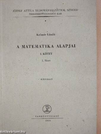 A matematika alapjai I/1-2.