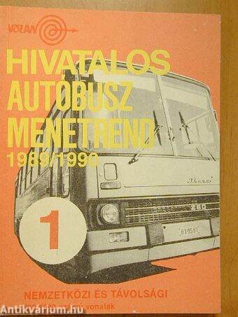 Hivatalos Autóbusz Menetrend 1989/1990 1.