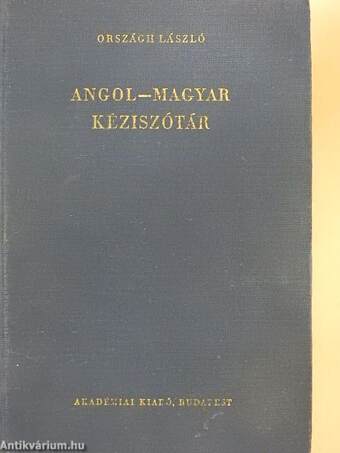 Angol-magyar kéziszótár