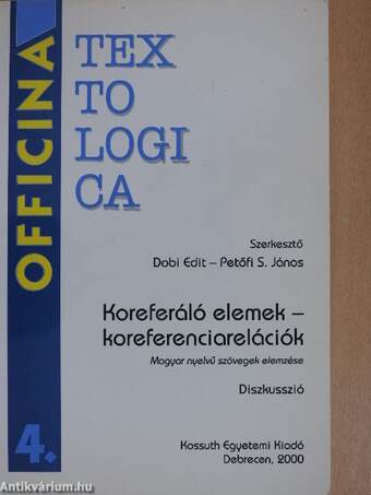 Koreferáló elemek - koreferenciarelációk