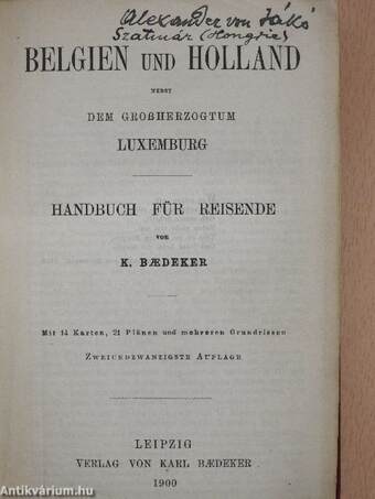 Belgien und Holland nebst dem Großherzogtum Luxemburg