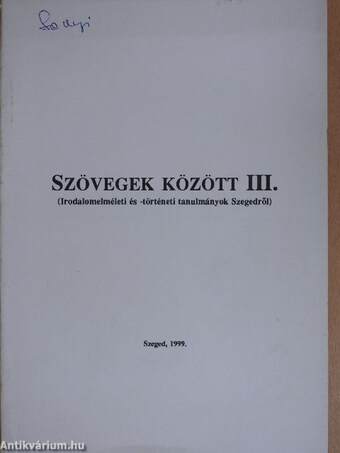 Szövegek között III.