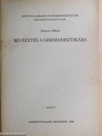 Bevezetés a germanisztikába
