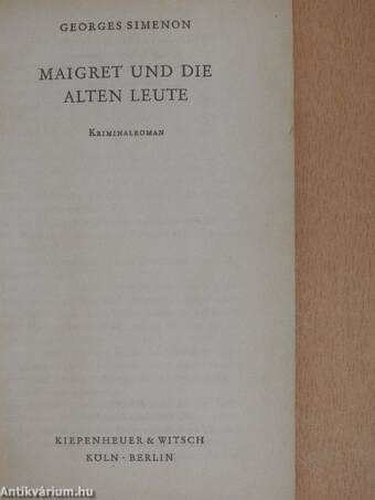 Maigret und die alten Leute