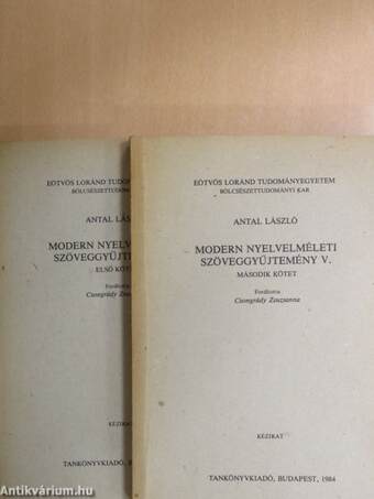 Modern nyelvelméleti szöveggyűjtemény V/1-2.