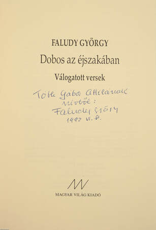 Dobos az éjszakában (dedikált példány)