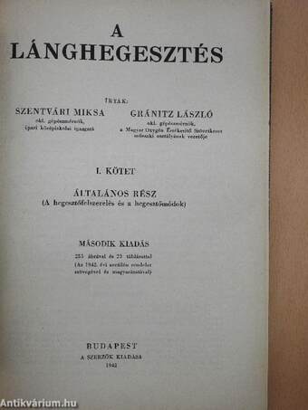 A lánghegesztés I.