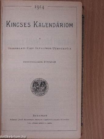 Kincses Kalendáriom 1914