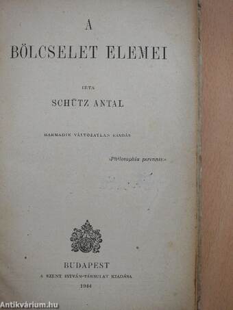 A bölcselet elemei