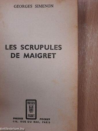 Les scrupules de Maigret