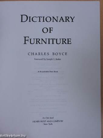 Dictionary of Furniture