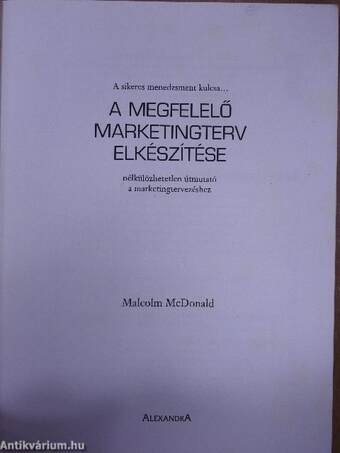 A megfelelő marketingterv elkészítése