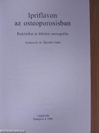 Ipriflavon az osteoporosis kezelésében