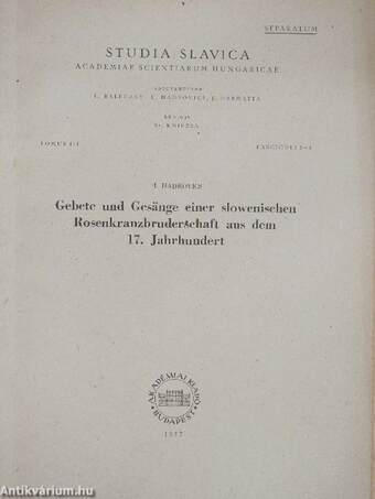 Gebete und Gesänge einer slowenischen Rosenkranzbruderschaft aus dem 17. Jahrhundert