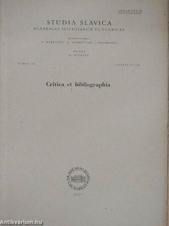 Critica et bibliographia