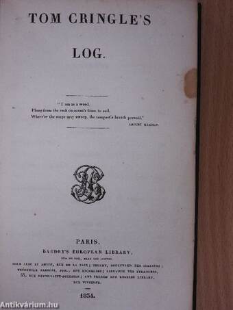 Tom Cringle's log (A. Dessewffy könyvtárából)