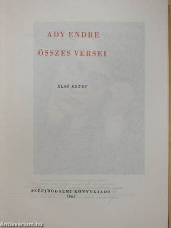 Ady Endre összes versei I-II.