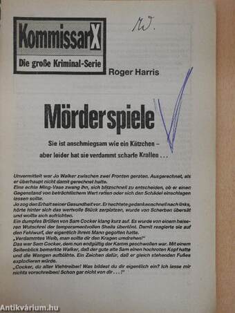 Kommissar X Dezember 1987