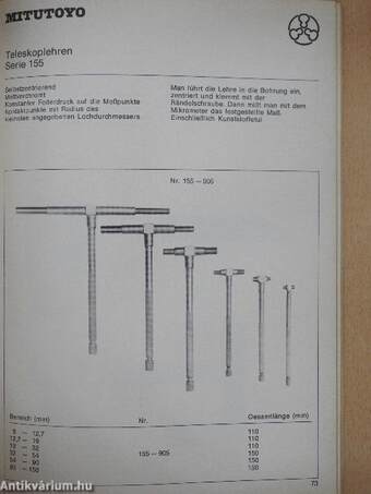 Mitutoyo Präzisions-Messwerkzeuge