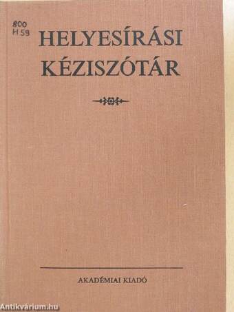 Helyesírási kéziszótár