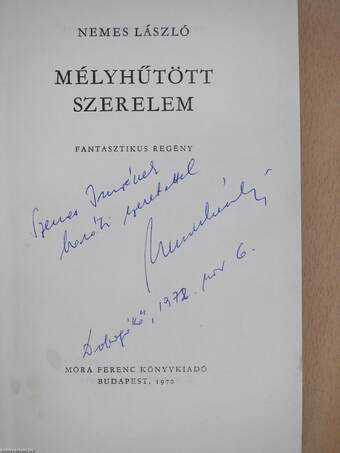 Mélyhűtött szerelem (dedikált példány)