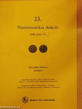 23. Numizmatikai Aukció