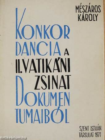 Konkordancia a II. Vatikáni Zsinat dokumentumaiból