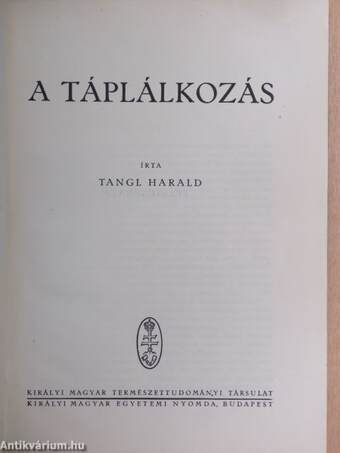 A táplálkozás