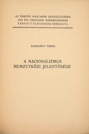 A nacionalizmusról
