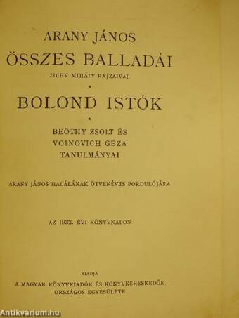 Arany János összes balladái/Bolond Istók