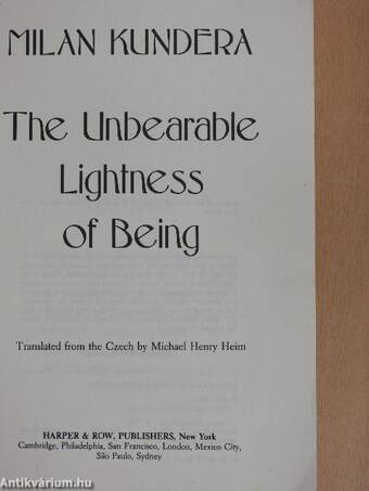 The Unbearable Lightness of Being