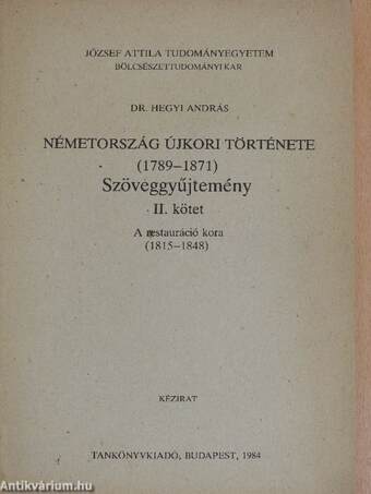 Németország újkori története 1789-1871. II.