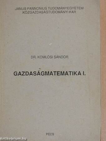 Gazdaságmatematika I.