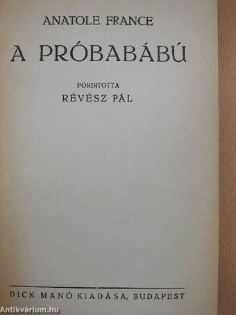 A próbabábú