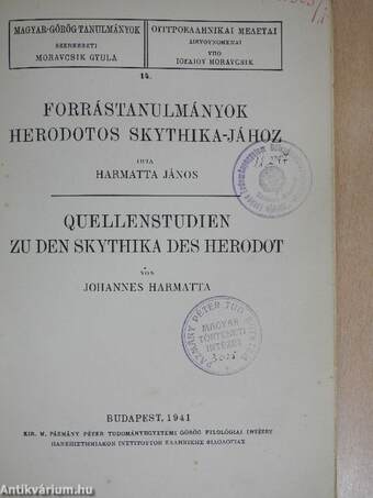 Forrástanulmányok Herodotos Skythika-jához