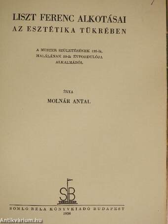 Liszt Ferenc alkotásai az esztétika tükrében