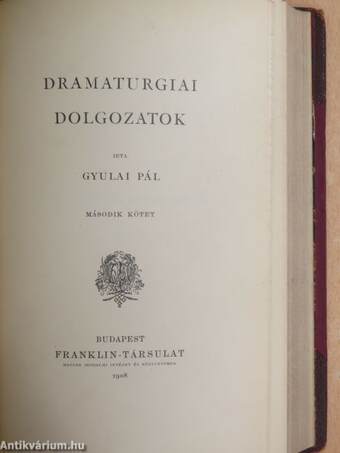 Dramaturgiai dolgozatok I-II.