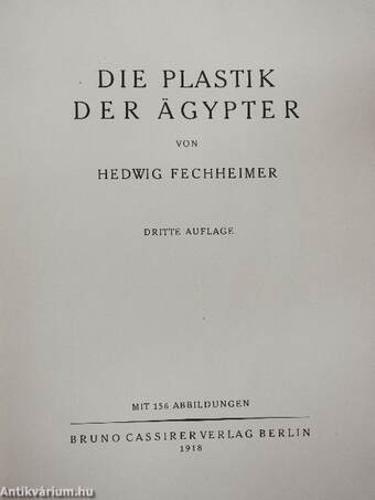 Die Plastik der Ägypter