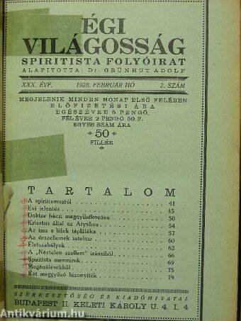 Égi világosság 1928. január-december