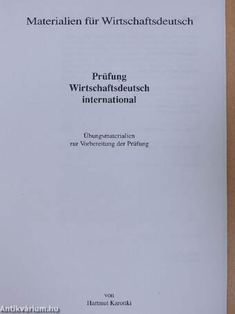 Prüfung Wirtschaftsdeutsch international