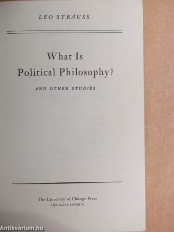 What Is Political Philosophy?