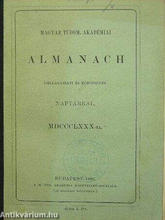 Magyar Tudom. Akadémiai almanach 1880.