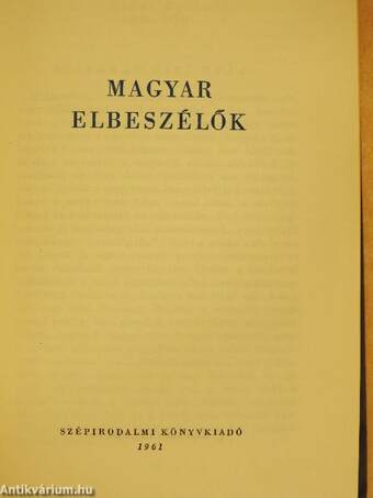 Magyar elbeszélők III.