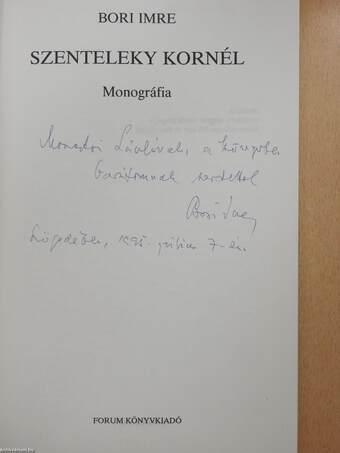 Szenteleky Kornél (dedikált példány)