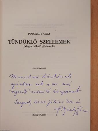 Tündöklő szellemek (dedikált példány)