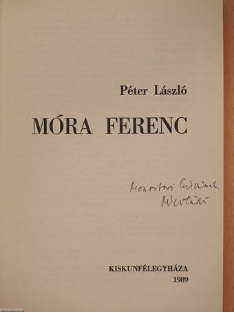 Móra Ferenc (dedikált példány)