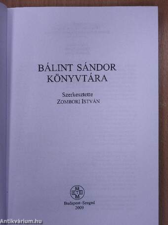 Bálint Sándor könyvtára