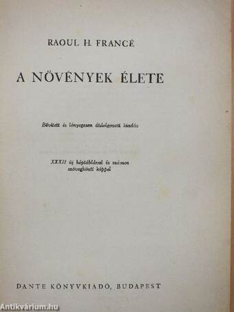 A növények élete