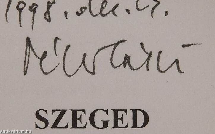 Szegedi seregszámla (dedikált példány)