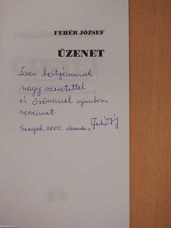 Üzenet (dedikált példány)